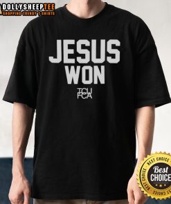 Good Jesus Won TCU Football T-Shirt featuring vibrant graphics celebrating TCU football and faith.