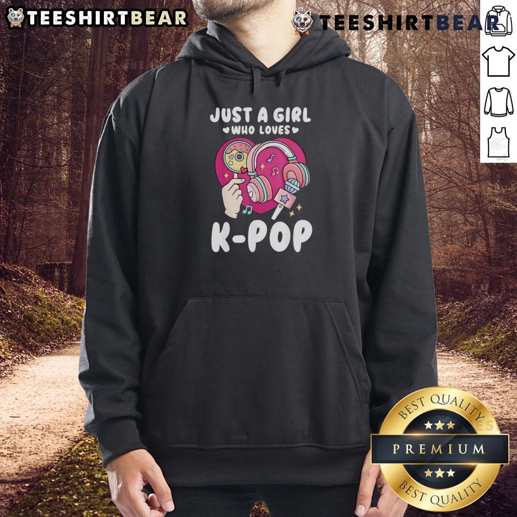 Good Just A Girl Who Loves K Pop Hoodie Good Just A Girl Who Loves K-Pop hoodie in vibrant colors, perfect for K-Pop fans and stylish streetwear lovers.