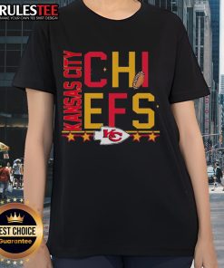 Good Kansas City Chiefs Design Box Ladies Tee featuring vibrant team colors and stylish graphics for women fans.