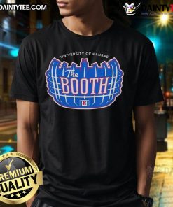 Good Kansas Jayhawks Football The Booth Logo T-Shirt featuring vibrant team colors and logo for fans and supporters.
