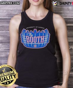 Good Kansas Jayhawks Football The Booth logo tank top featuring vibrant colors and team spirit for fans.