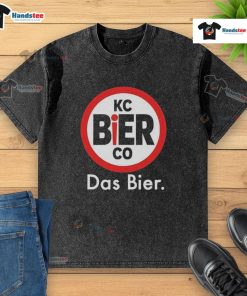 Alt Text: Good KC Bier Co Das Bier logo on a washed t-shirt, showcasing a stylish and comfortable design for beer enthusiasts.