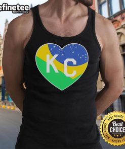 Good KC Football is headed to Brazil heart tank top in vibrant colors, perfect for fans and summer outings.