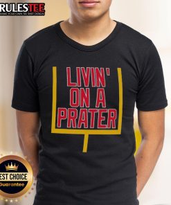 Alt Text: Good Livin' On A Prater Buffalo Bills T-Shirt featuring vibrant colors and fan-inspired design for NFL enthusiasts.