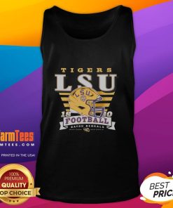 Good Louisiana State Tigers LSU Stripe Splash Tank Top showcasing vibrant colors and team logo, perfect for fans.