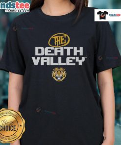 Good LSU Tiger Death Valley Ladies Tee featuring vibrant colors and stylish design for LSU fans.
