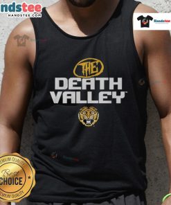 Good LSU Tiger The Death Valley tank top featuring vibrant colors and bold graphics, perfect for game day apparel.