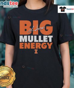 Good Luke Altmyer Big Mullet Energy Ladies Tee featuring a stylish design perfect for fans of football and casual wear.
