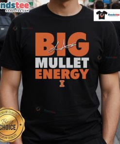 Good Luke Altmyer Big Mullet Energy T-Shirt featuring a vibrant design celebrating mullet hairstyles and sports enthusiasm.