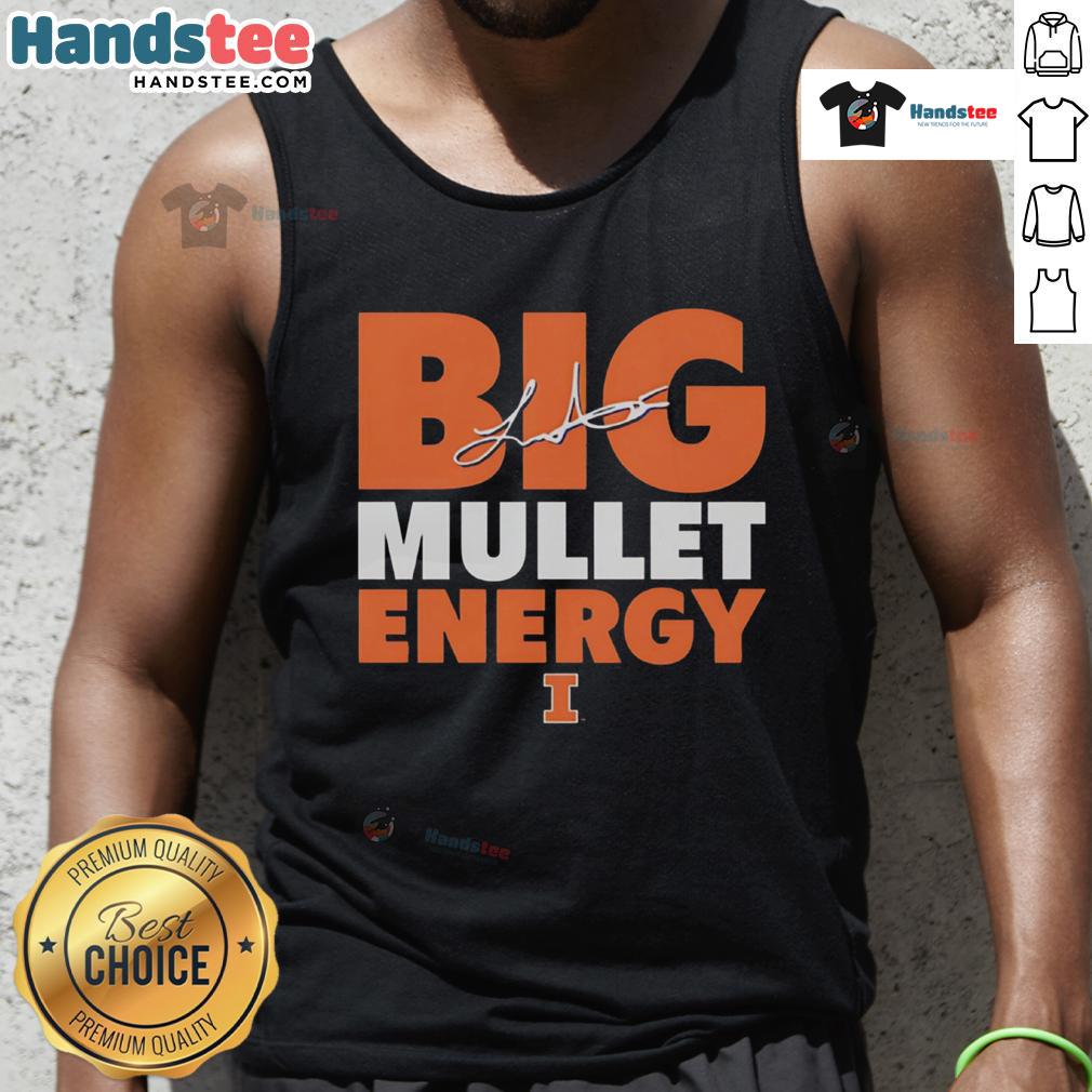 Good Luke Altmyer Big Mullet Energy Tank Top Good Luke Altmyer wearing a stylish Big Mullet Energy tank top, showcasing a trendy and casual summer look.