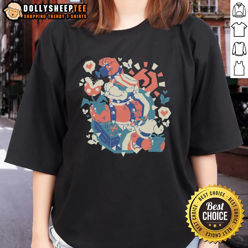 Good Mario Bowser From Seeds To Minions Ladies Tee Alt Text: Good Mario Bowser From Seeds to Minions ladies tee showcasing vibrant graphics of beloved characters in a stylish design.