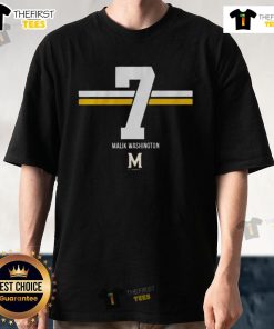 Good Maryland Terrapins Football Malik Washington 7 Stripe T-Shirt featuring team colors and logo for fans.