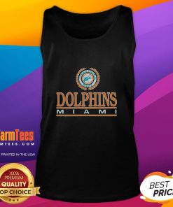 Alt Text: Stylish Good Miami Dolphins Crest Tank Top featuring the team's logo, perfect for casual wear and game day.