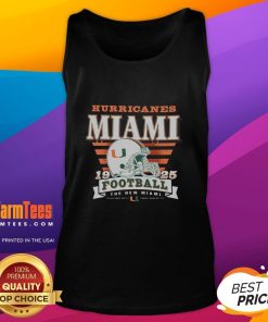 Good Miami Hurricanes Stripe Splash Tank Top featuring vibrant team colors and a stylish design for fans.