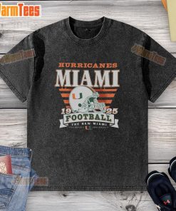 Good Miami Hurricanes Stripe Splash Washed T-Shirt featuring vibrant colors and a stylish design for fans.