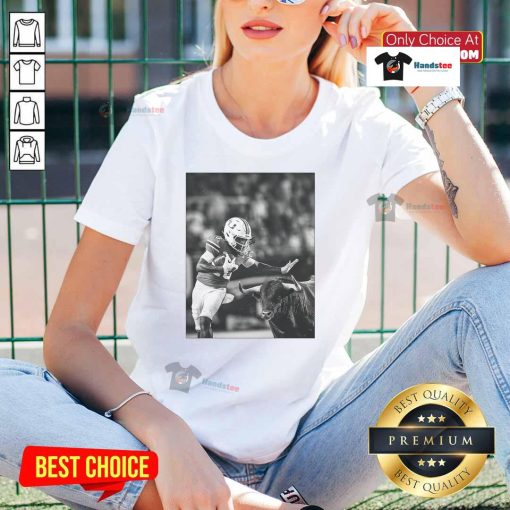 Miami Hurricanes vs South Florida Bulls ladies tee featuring vibrant team colors and logo for fans.