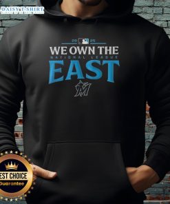 2025 Miami Marlins American League East Champions hoodie showcasing team pride and vibrant design.