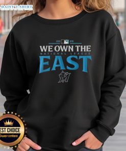 Alt Text: 2025 Miami Marlins American League East Division Champions sweatshirt showcasing team pride and victory.