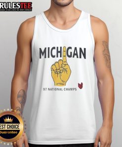 Good Michigan 97 Big Ten Conference tank top featuring bold graphics for fans of college sports and Michigan pride.