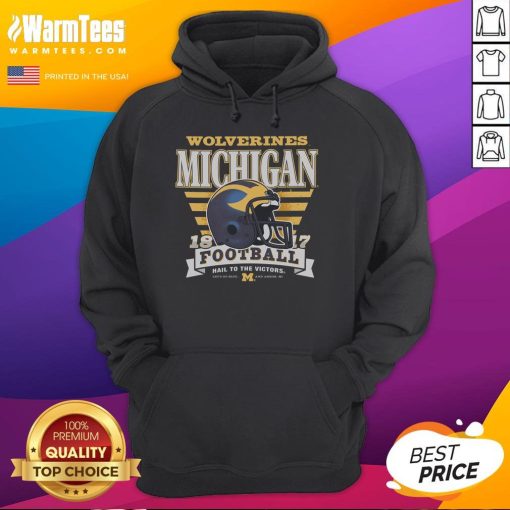 Good Michigan Wolverines Stripe Splash Hoodie in blue and maize, perfect for fans and cozy game days.