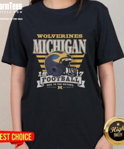 Good Michigan Wolverines Stripe Splash Ladies Tee featuring vibrant colors and stylish design for fans.