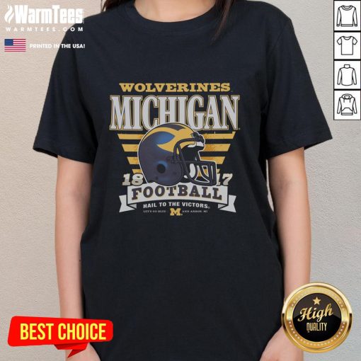 Good Michigan Wolverines Stripe Splash Ladies Tee featuring vibrant colors and stylish design for fans.
