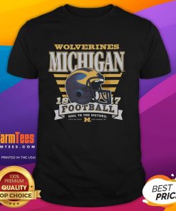 Good Michigan Wolverines Stripe Splash T-Shirt featuring vibrant stripes and team logo, perfect for fans and casual wear.