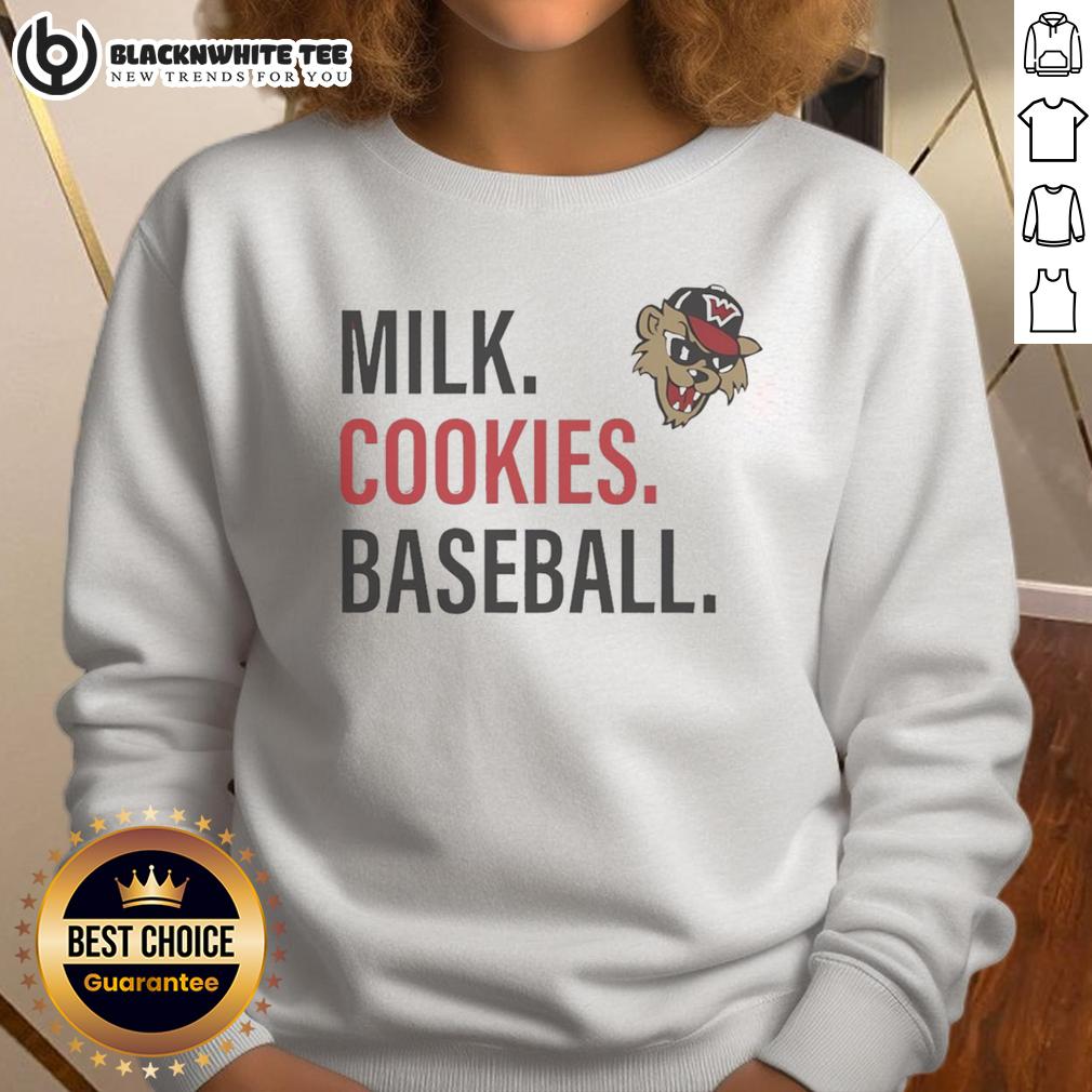Good Milk Cookies Baseball Washington Wild Things Sweatshirt Good Milk Cookies baseball sweatshirt featuring Washington Wild Things logo, perfect for fans and cozy outings.