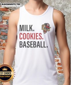 Good Milk Cookies baseball tank top featuring Washington Wild Things logo, perfect for game day and summer fun.