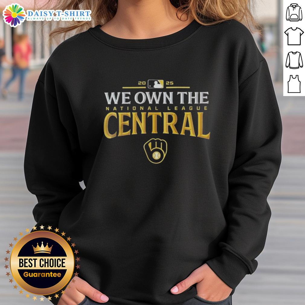 Good Milwaukee Brewers 2025 We Own The American League Central Division Champions Sweatshirt Alt Text: 2025 Milwaukee Brewers 'We Own The American League Central Division Champions' sweatshirt in team colors.