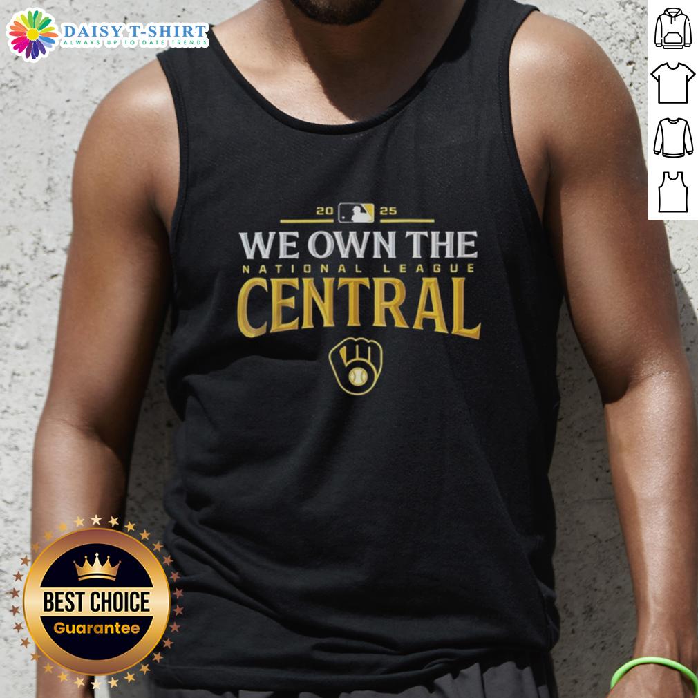 Good Milwaukee Brewers 2025 We Own The American League Central Division Champions Tank Top Good Milwaukee Brewers 2025 We Own The American League Central Division Champions tank top design featuring team colors.
