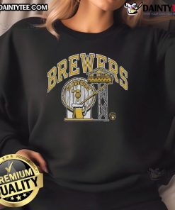 Good Milwaukee Brewers Go Brewers sweatshirt featuring team colors and logo, perfect for fans supporting the Brewers.