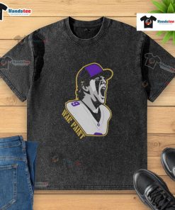 Good Minnesota Vikings War Paint Football Player Number 9 Graphic Washed T-Shirt showcasing vibrant team spirit and style.