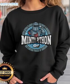 Good Minty Python Monty Python Sweatshirt featuring vibrant design and cozy fit, perfect for fans of the classic comedy.