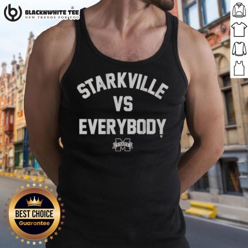 Good Mississippi State Bulldogs Starkville vs. Everybody tank top featuring bold team graphics for fans and supporters.