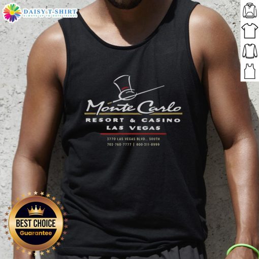 Vintage tank top featuring a stylish 'Good Monte Carlo Las Vegas' design, perfect for summer fashion and nostalgic vibes.
