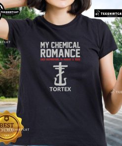 Good My Chemical Romance Tortex concert poster for Aug 09, 2025, in East Rutherford, New Jersey, featured on ladies tee.