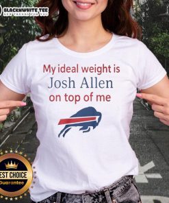Buffalo Bills ladies tee featuring Josh Allen, perfect for fans celebrating their ideal weight and team spirit.