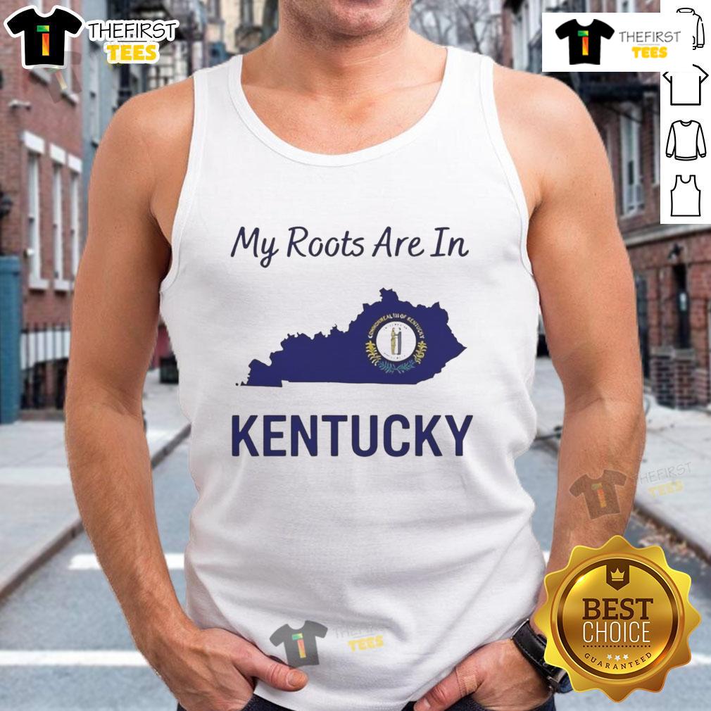 Good My Roots Are In Kentucky State Map Roots Tank Top Good My Roots Are In Kentucky state map tank top showcasing Kentucky pride and heritage in a stylish design.