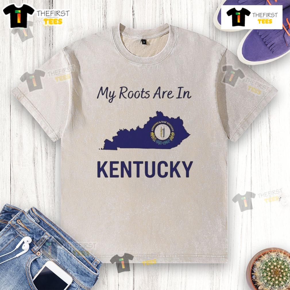 Good My Roots Are In Kentucky State Map Roots Washed T Shirt Good My Roots Are In Kentucky State Map Roots Washed T-Shirt design featuring a vintage Kentucky map and stylish text.
