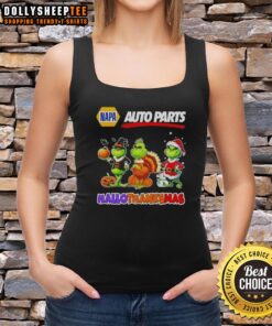 Good Napa Auto Parts X Grinch cosplay tank top for Happy HalloThanksMas featuring festive holiday designs.
