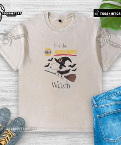 Good NAPA Auto Parts x Snoopy I'm The Witch Halloween Washed T-Shirt featuring a whimsical design for festive style.