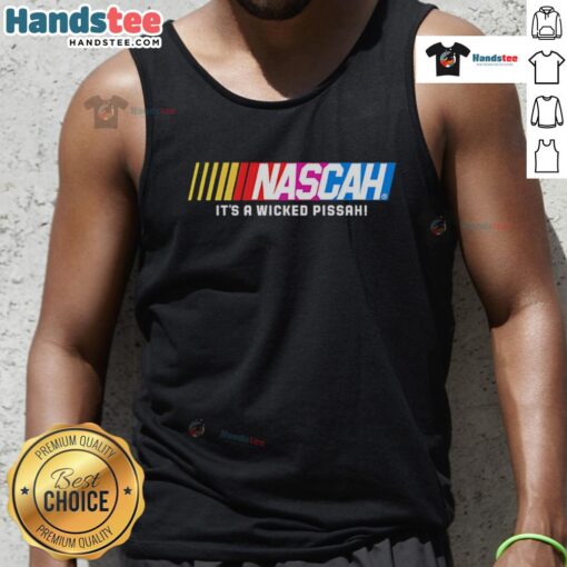 Good Nascah It's A Wicked Pissah Tank Top featuring a fun graphic design, perfect for casual summer wear.