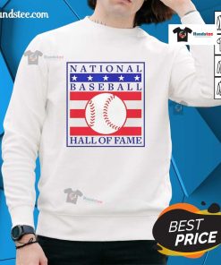 Good National Baseball Hall of Fame primary logo on a natural sweatshirt, perfect for baseball fans and collectors.