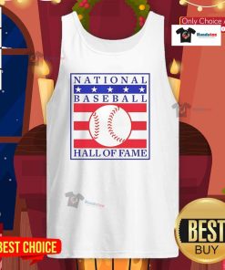 Good National Baseball Hall of Fame primary logo on a natural tank top, perfect for baseball fans and collectors.
