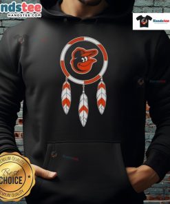 Good Native American Indians X Baltimore Orioles baseball hoodie featuring vibrant team colors and unique design.