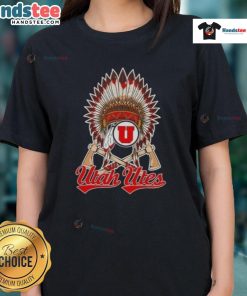 Good Native American X Utah Utes ladies tee featuring vibrant colors and a stylish design for proud fans.