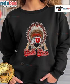 Good Native American X Utah Utes sweatshirt featuring vibrant colors and logo, perfect for fans and collectors.