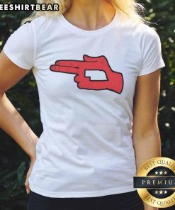 Good Nebraska State Fingers Ladies Tee showcasing a stylish graphic design celebrating Nebraska pride for women.