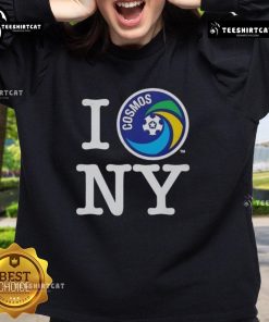 Good New York Cosmos I Love NY sweatshirt featuring vibrant design and cozy fabric, perfect for NYC sports fans.